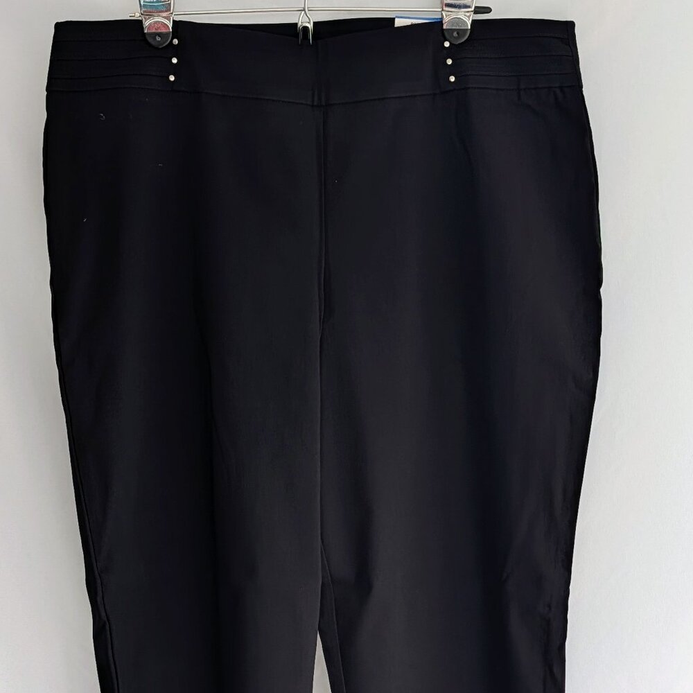 JM Collection Dress Rivet Pants Black Size XL Short $22.00 NWT